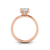 3.10 Ctw Oval CZ Hidden Halo Engagement Ring