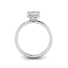 3 Ct Oval Moissanite & .10 Ctw Diamond Hidden Halo Engagement Ring