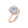 4 Ct Oval Moissanite & .10 Ct Diamond Hidden Halo Engagement Ring