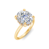4 Ct Oval Moissanite & .21 Ctw Diamond Hidden Halo Engagement Ring