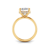 4 Ct Oval Moissanite & .21 Ctw Diamond Hidden Halo Engagement Ring