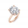 5 Ct Oval Lab Diamond & .10 Ct Diamond Hidden Halo Engagement Ring
