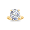 5.25 Ctw Oval CZ Hidden Halo Engagement Ring