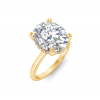 5.25 Ctw Oval CZ Hidden Halo Engagement Ring