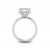 5 Ct Oval Moissanite & .25 Ctw Diamond Hidden Halo Engagement Ring
