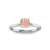 1 Ct Round Morganite Solitaire Ring