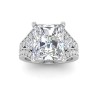 5 Ct Radiant Lab Diamond & 1 Ctw Split Shank Wide Band Engagement Ring