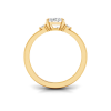 1 Ct Moissanite & .16 Ctw Diamond Adore Three Stone Engagement Ring