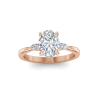 1.62 Ctw Oval CZ & Marquise Three Stone Engagement Ring