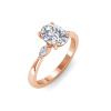 1.62 Ctw Oval CZ & Marquise Three Stone Engagement Ring