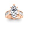 5 Ct Marquise Premium Lab Diamond & 1.44 Ctw Lab Diamond Channel Set Wide Band Engagement Ring