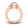 2 Ct Round Premium Lab Diamond & 1.44 Ctw Lab Diamond Channel Set Wide Band Engagement Ring