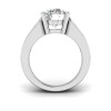3 Ct Round Moissanite & 1.44 Ctw Lab Diamond Channel Set Wide Band Engagement Ring