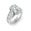 4 Ct Oval Premium Lab Diamond & 1.44 Ctw Lab Diamond Channel Set Wide Band Engagement Ring