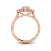 2 Ctw CZ Oval Stone Vintage Flora Halo Engagement Ring
