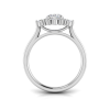 1.5 Ct Oval Moissanite & .38 Ct Diamond Vintage Flora Halo Engagement Ring