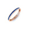 .50 Ctw Blue Topaz Channel Set Birthstone Eternity Ring