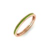 .50 Ctw Peridot Channel Set Birthstone Eternity Ring