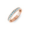 1 Ctw Aquamarine Channel Set Birthstone Eternity Ring