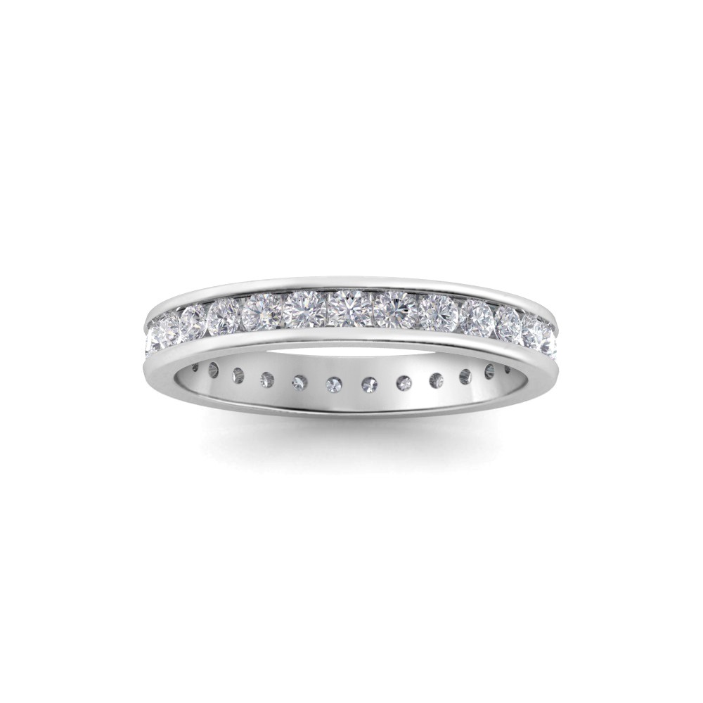 1 Ctw Lab Diamond Channel Set Eternity Ring