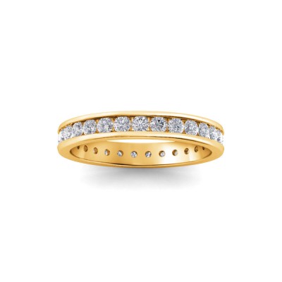 1 Ctw Cubic Zirconia  Channel Set Birthstone Eternity Ring