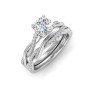 .11 Ctw Colorless Lab Diamond Twisted Vine Wedding Ring