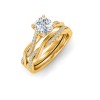 .11 Ctw Colorless Lab Diamond Twisted Vine Wedding Ring