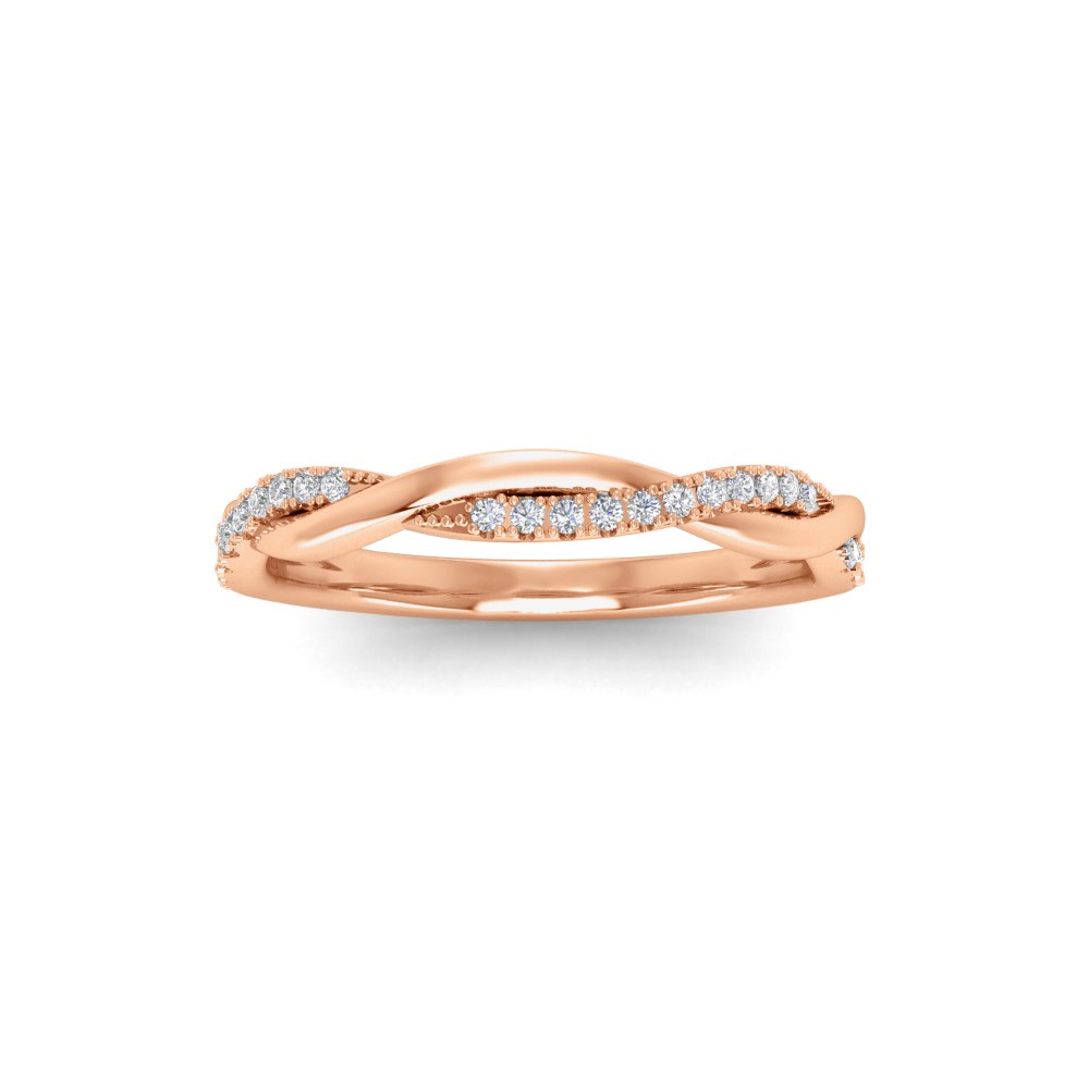 .11 Ctw Colorless Lab Diamond Twisted Vine Wedding Ring