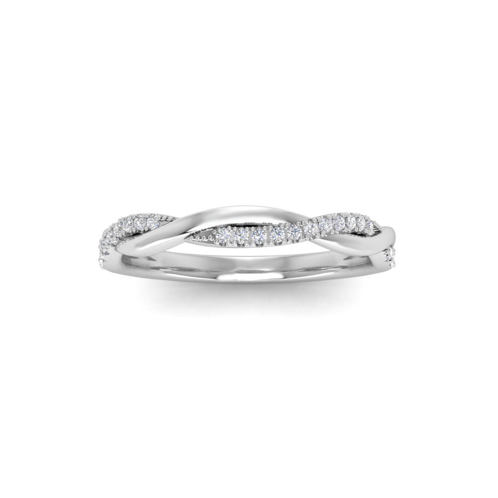 .11 Ctw Colorless Lab Diamond Twisted Vine Wedding Ring