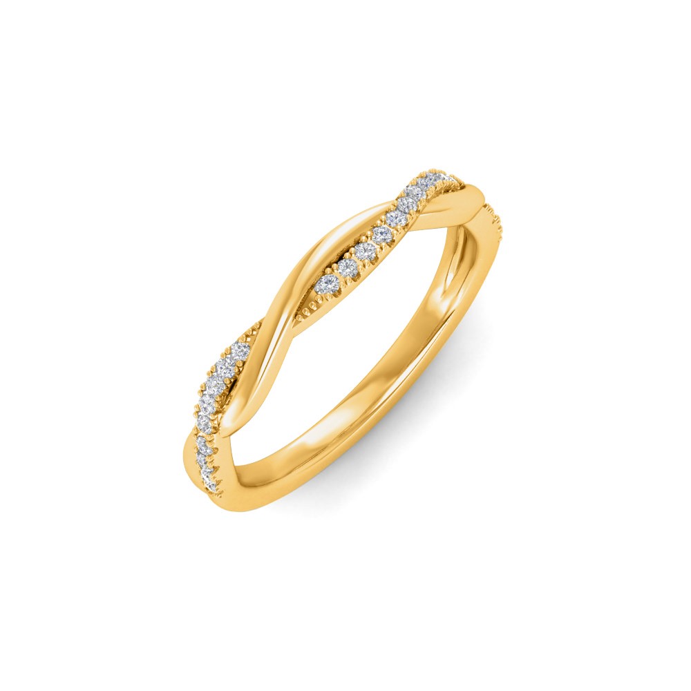 .11 Ctw Colorless Lab Diamond Twisted Vine Wedding Ring