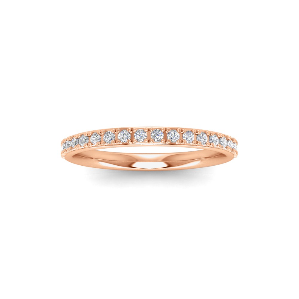 .18 Ctw Colorless Lab Diamond Whisper Pavé Wedding Ring
