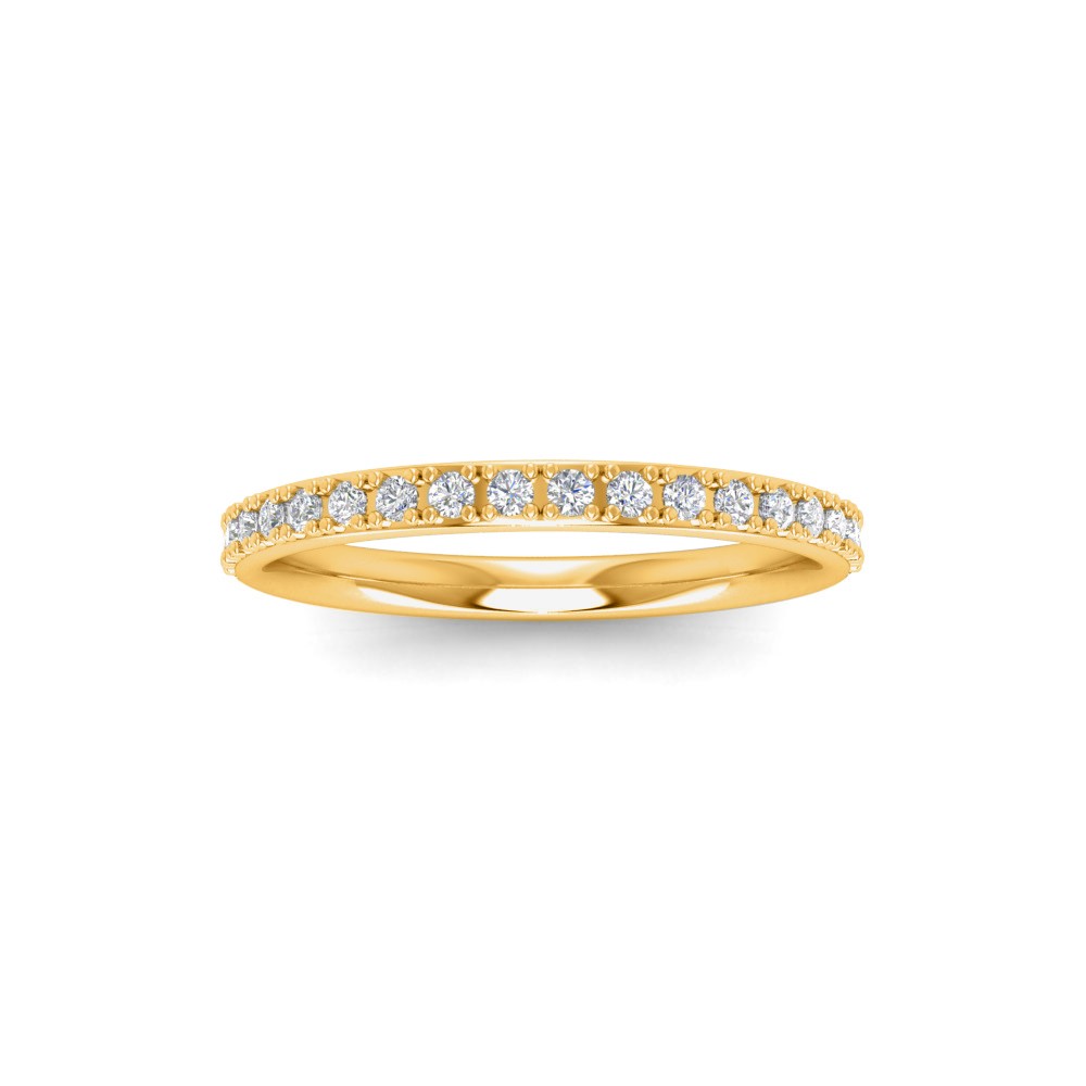 .18 Ctw Colorless Lab Diamond Whisper Pavé Wedding Ring