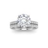 .18 Ctw Colorless Lab Diamond Whisper Pavé Wedding Ring