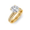 .18 Ctw Colorless Lab Diamond Whisper Pavé Wedding Ring
