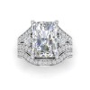 .32  Ctw Colorless Lab Diamond Wide Curved Wedding Ring
