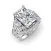 .32  Ctw Colorless Lab Diamond Wide Curved Wedding Ring