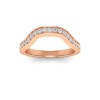 .32  Ctw Colorless Lab Diamond Wide Curved Wedding Ring