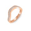 .32  Ctw Colorless Lab Diamond Wide Curved Wedding Ring