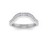 .32  Ctw Colorless Lab Diamond Wide Curved Wedding Ring