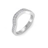 .32  Ctw Colorless Lab Diamond Wide Curved Wedding Ring