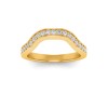 .32  Ctw Diamond Wide Curved Wedding Ring