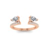 Pear Colorless Lab Diamond Pavé Engagement Ring Enhancer
