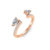 Pear Colorless Lab Diamond Pavé Engagement Ring Enhancer