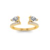 Pear Colorless Lab Diamond Pavé Engagement Ring Enhancer