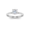 1 Ct Cushion Moissanite & .11 Ctw Diamond Secret Halo Engagement Ring