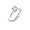 1.11 Ctw Cushion CZ Secret Halo Engagement Ring