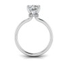 2 Ct Cushion Moissanite & .11 Ctw Diamond Secret Halo Engagement Ring