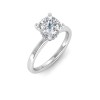 2 Ct Cushion Moissanite & .11 Ctw Diamond Secret Halo Engagement Ring