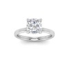 2 Ct Cushion Moissanite & .11 Ctw Diamond Secret Halo Engagement Ring