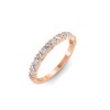 Dainty Round & Baguette Colorless Lab Diamond Wedding Band